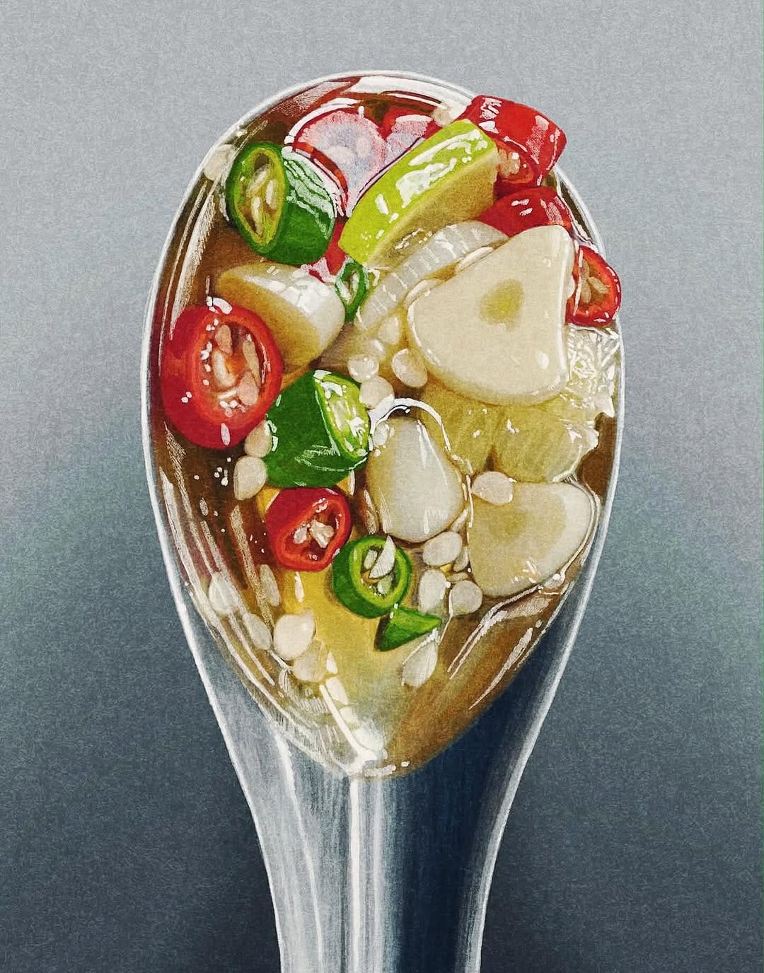 Artist: O Terawat — Nam Pla Prik (Thai chilli fish sauce) print