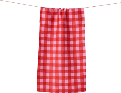 Cherry Gingham Bar Towel