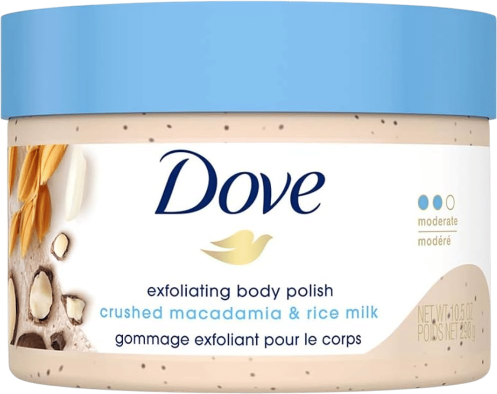 dove macadamia nut body exfoliator