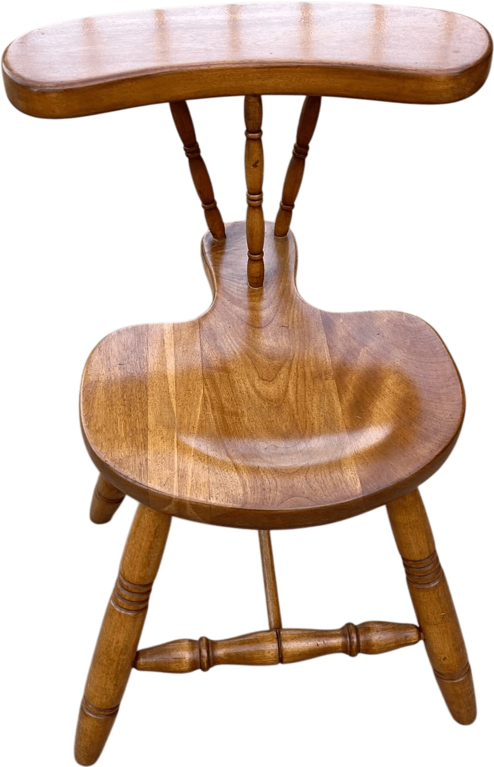Vintage Maple Saddle Seat Stool