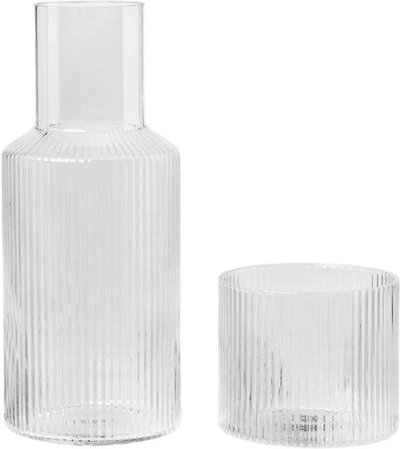 Bedside Water Carafe + Glass