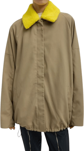Lotte Nylon Carcoat With Removable Sherpa Collar
