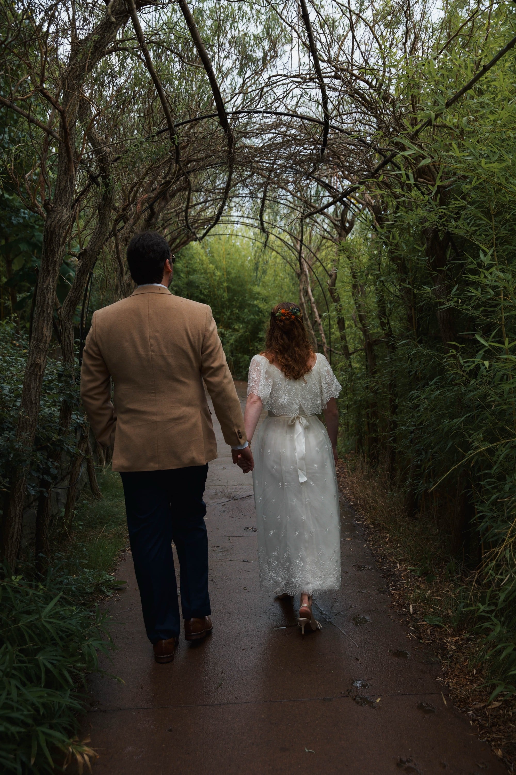 A unique dress (possibly second hand or vintage) and committing to one dress