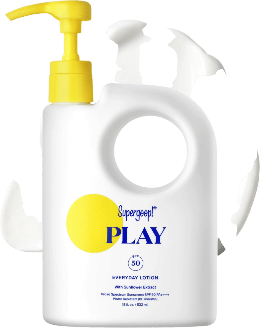The big tub of supergoop with the pump