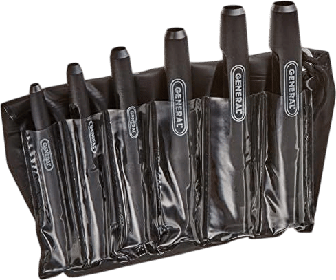 General Tools Hollow Steel Punch Set #1280ST, Set Of 6 - 3/16" To 1/2"