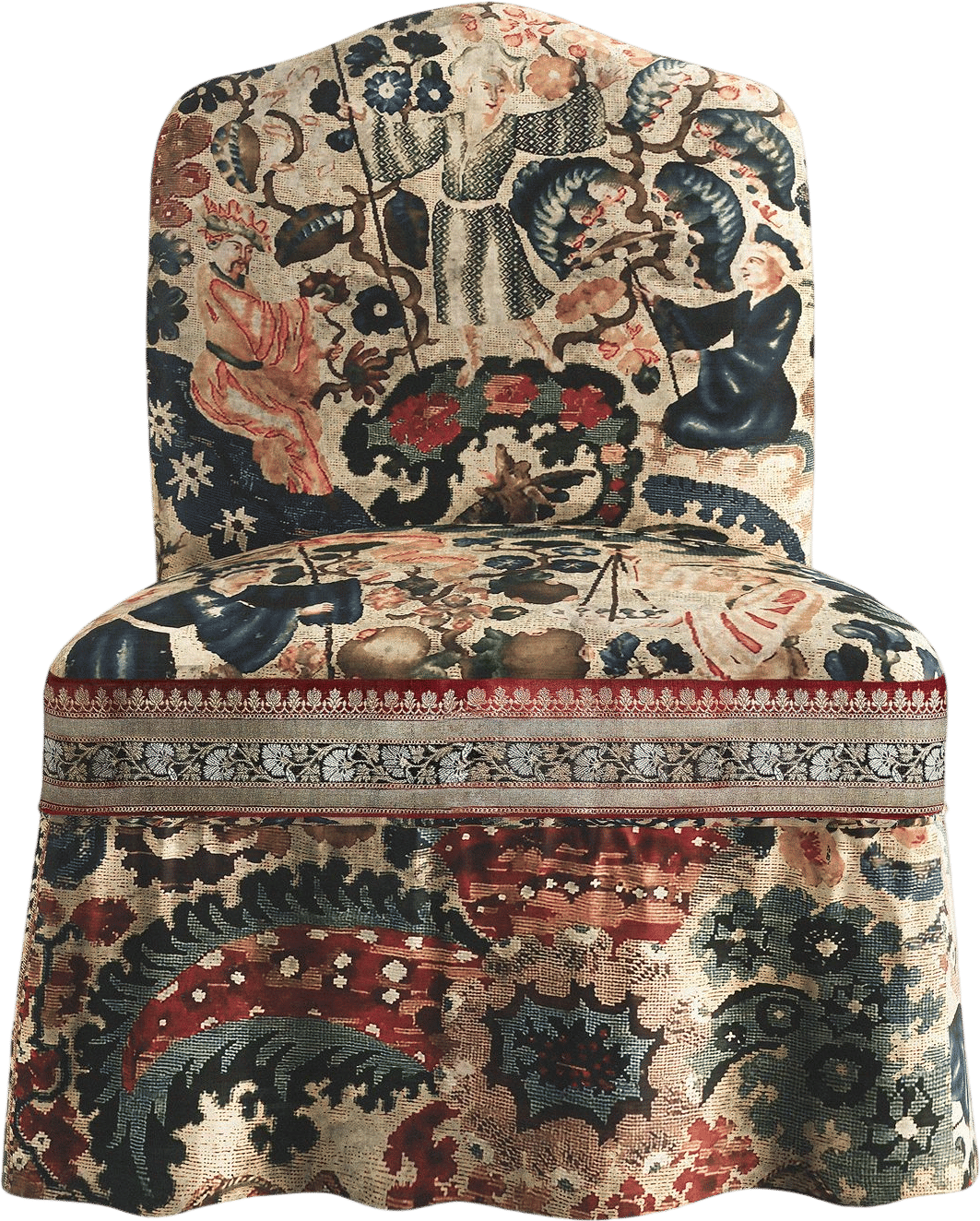 Arjumand's World French Tapisserie Ottoman Chair