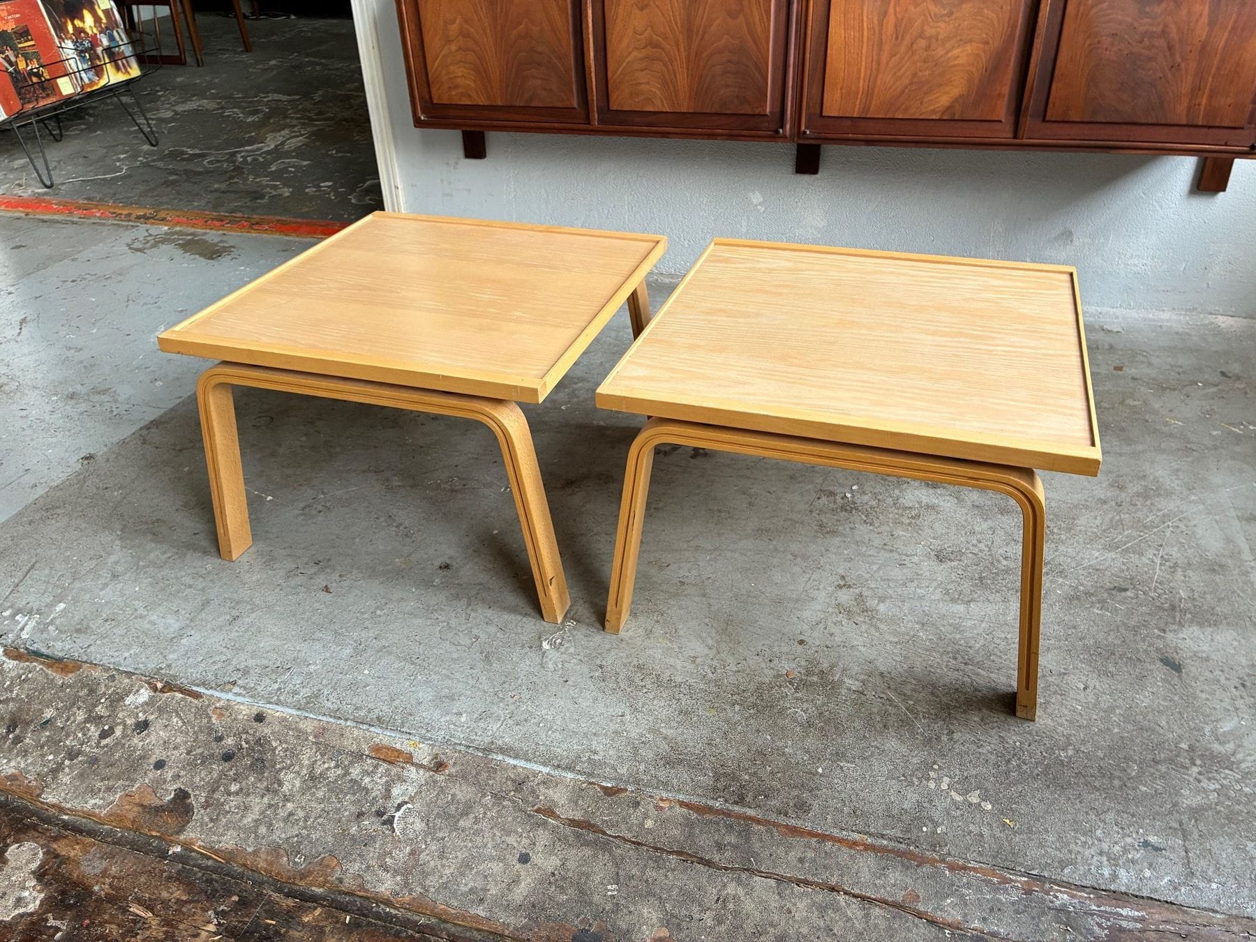 Arne Jacobsen Bentwood End Tables (Pair)