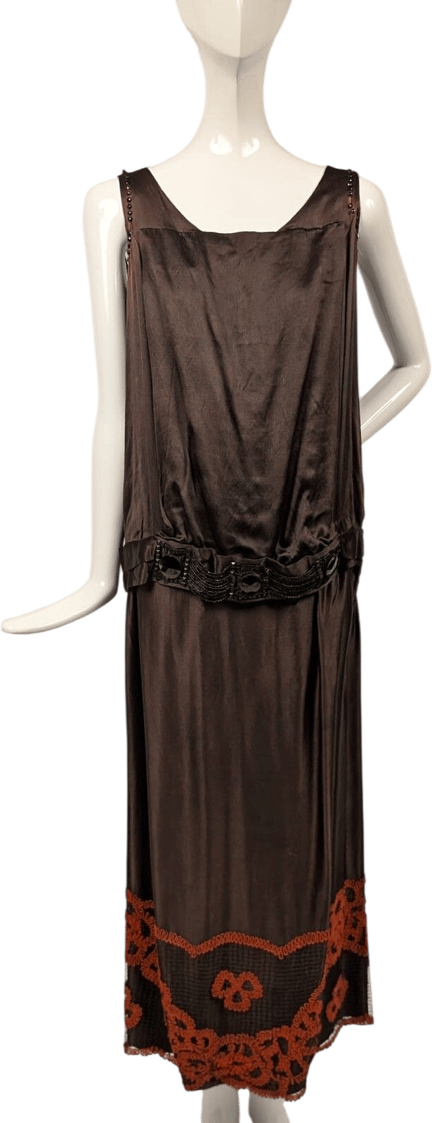 vintage edwardian silk beaded dress