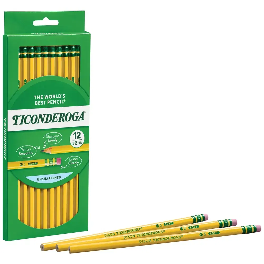 ticonderoga yellow 2b pencil (12)