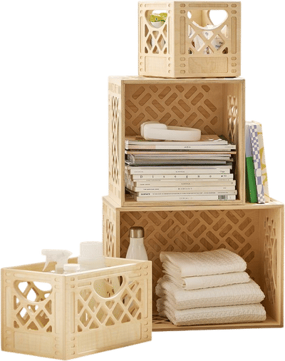 Wooden Milk Crate