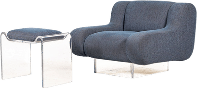 Waterfall Lounge Chair and Ottoman