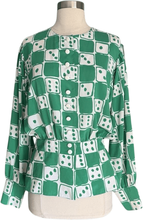 Vtg Louis Féraud Blouse Checkered Dice Cinched Waist Sz 8 Abstract Pop Art - Etsy Canada