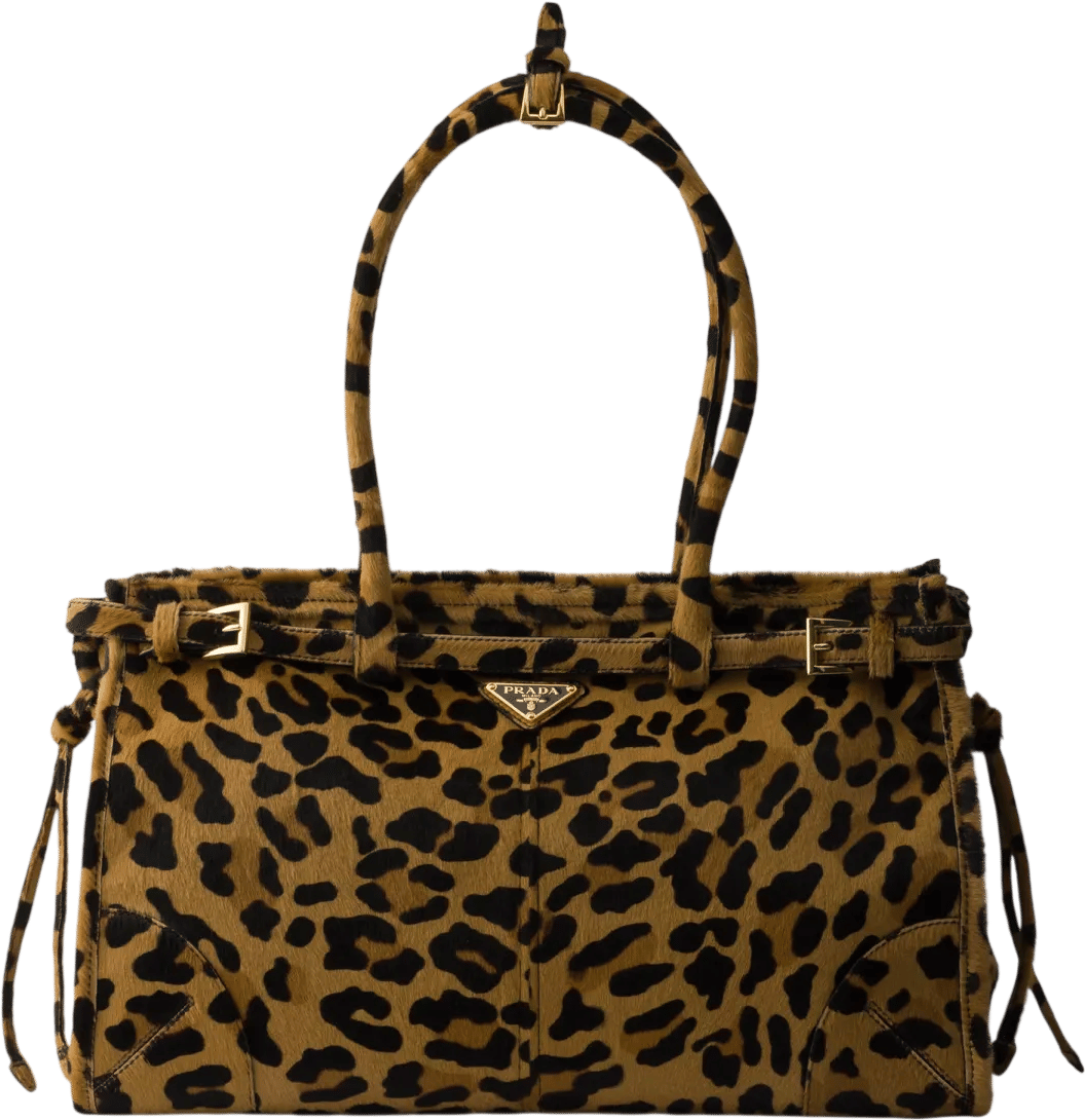 Prada Bonnie large printed leather handbag