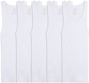 Fruit of the Loom Boys' 5pk Tank Top A-Shirt - White