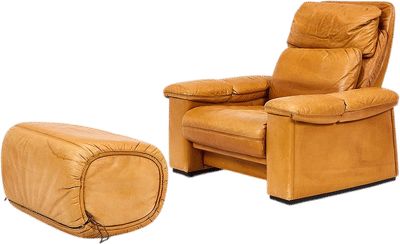 1970s Reclining Lounge Chair and Ottoman