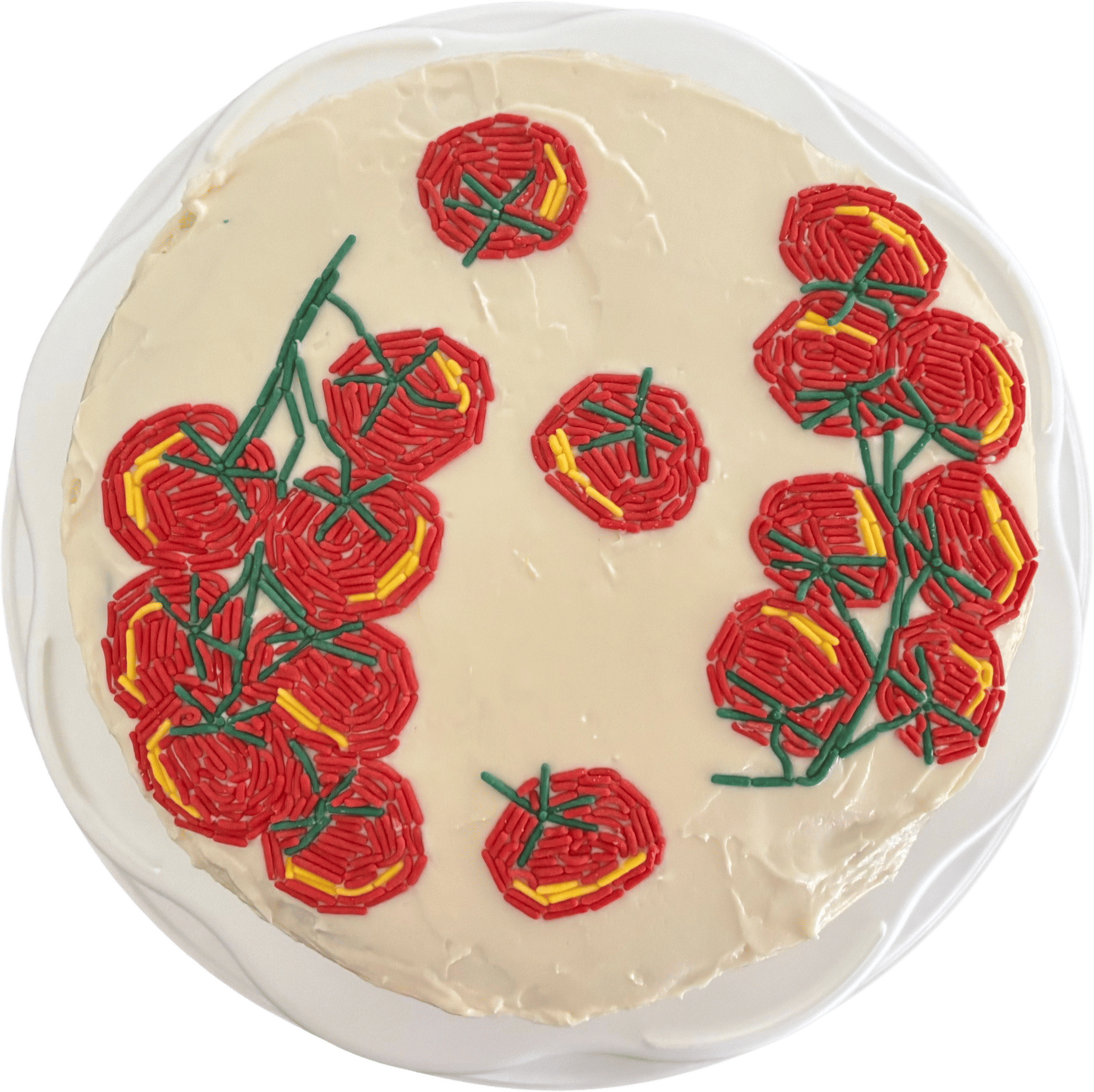 Sprinkle embroidery birthday cake