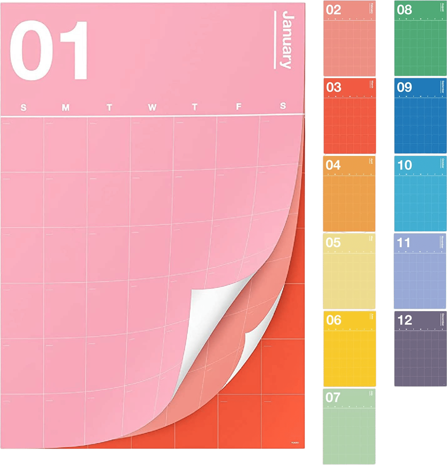 Poketo Jumbo Spectrum Wall Cal