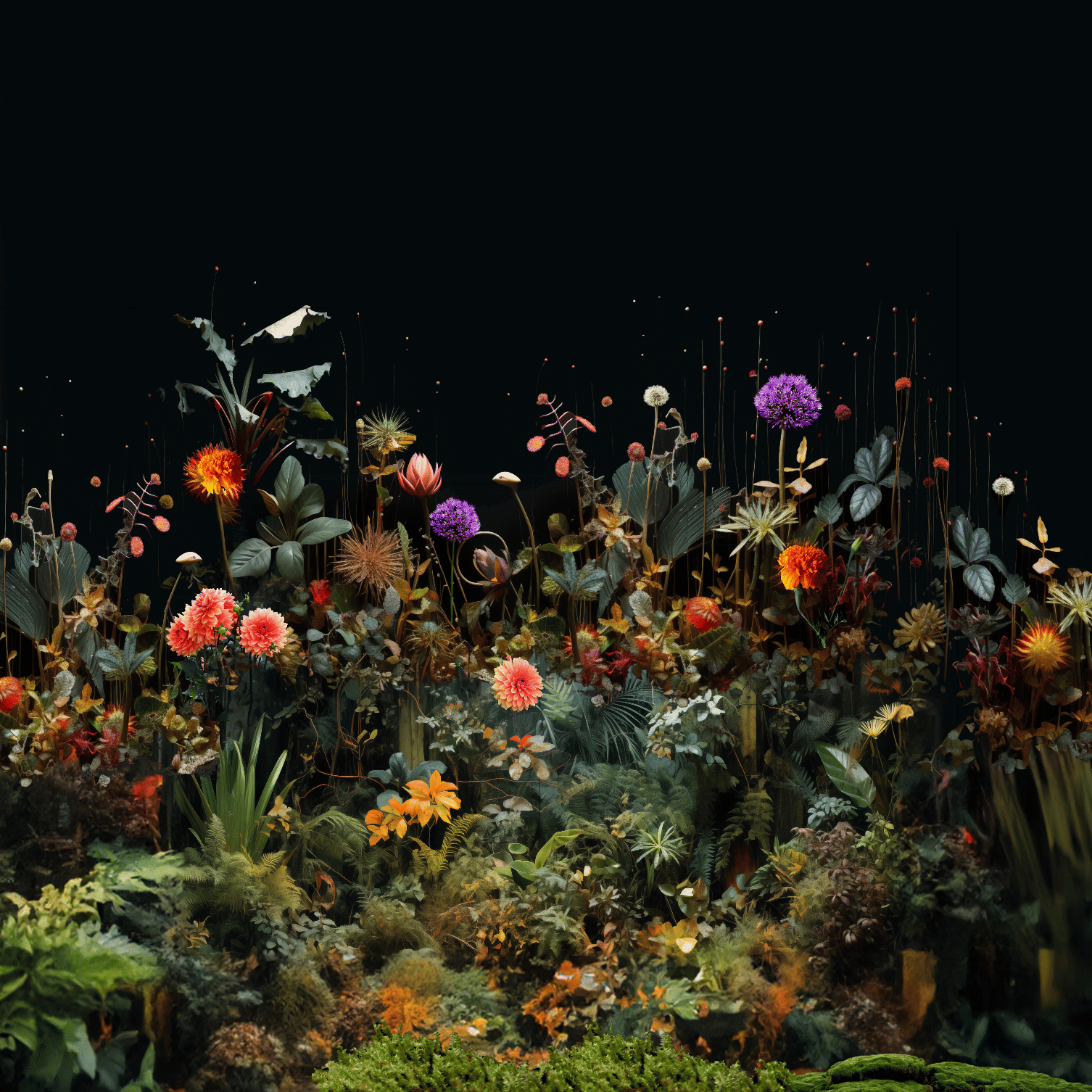 "Night Gardens" collages by Mary Mattingly