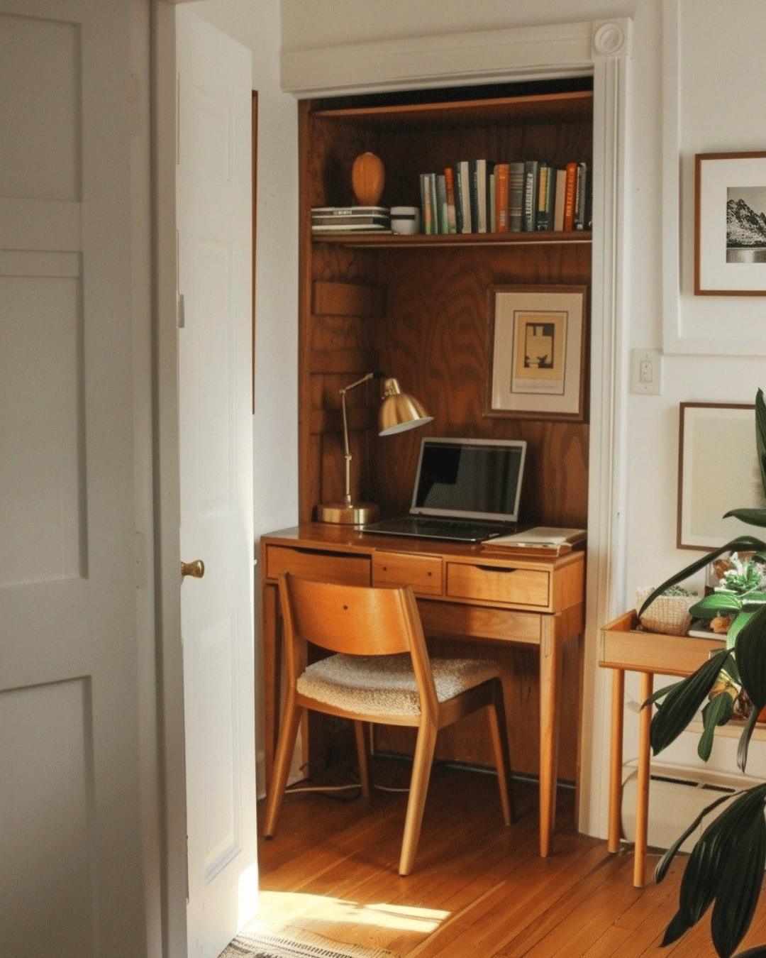 Turn a closet into a home office.
