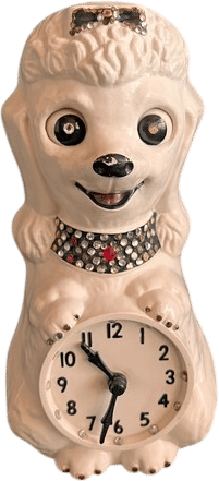 California Clock Co. Mid Century Poodle Clock
