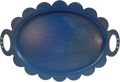 Alessi Anna G. Recinto Blue Scalloped Serving Tray