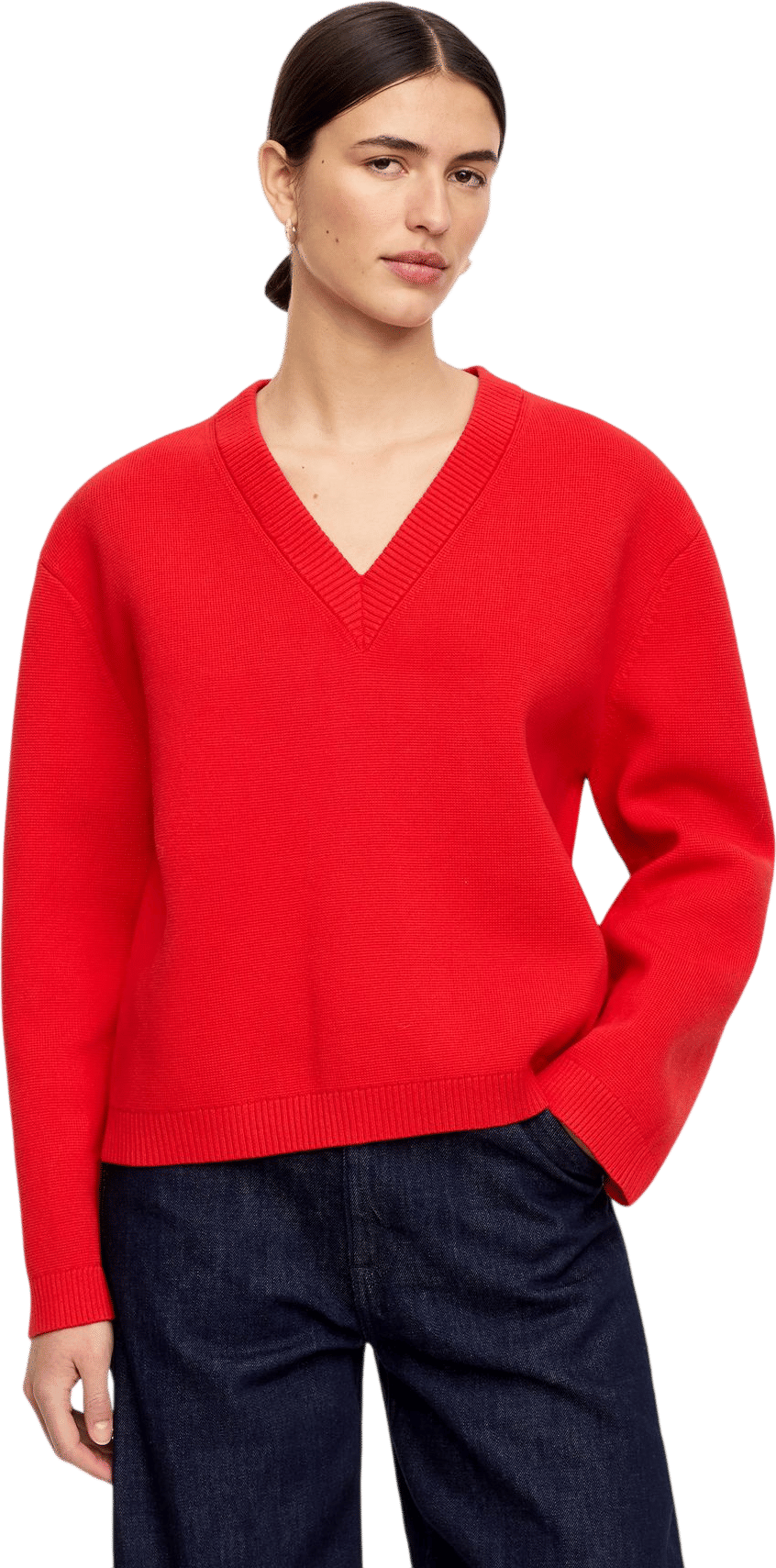 Cotton V-Neck Sweater