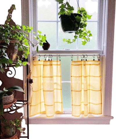 Sheer Yellow Voile Curtains