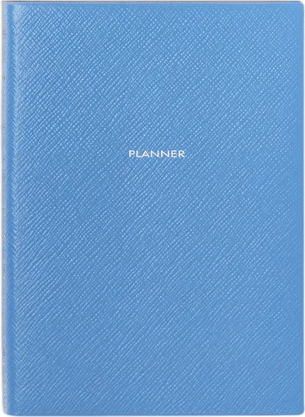 Soho Planner in Panama in cerulean | Smythson