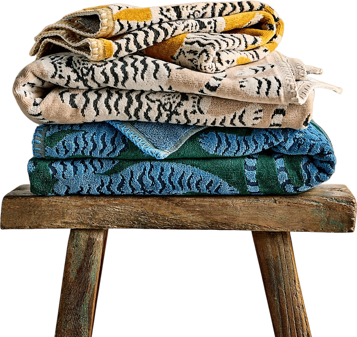isa tiger cotton towel collection