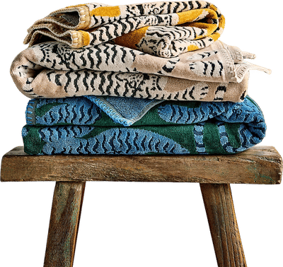 Isa Tiger Cotton Towel Collection