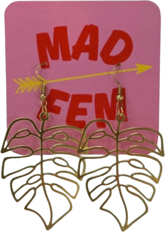 Monstera Leaf Earrings