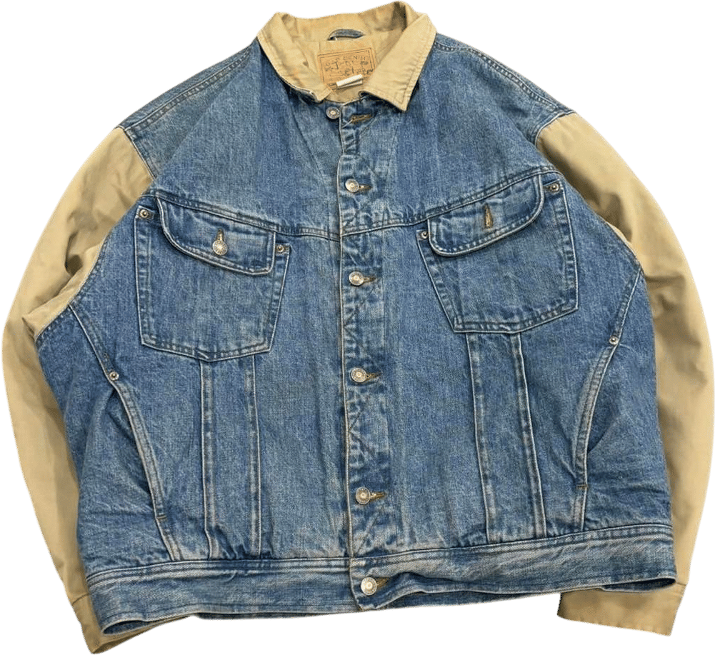 Gap Men's Blue and Tan Jacket