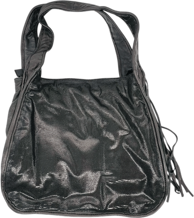 Donald J Pliner Black Leather Hobo Shoulder Bag