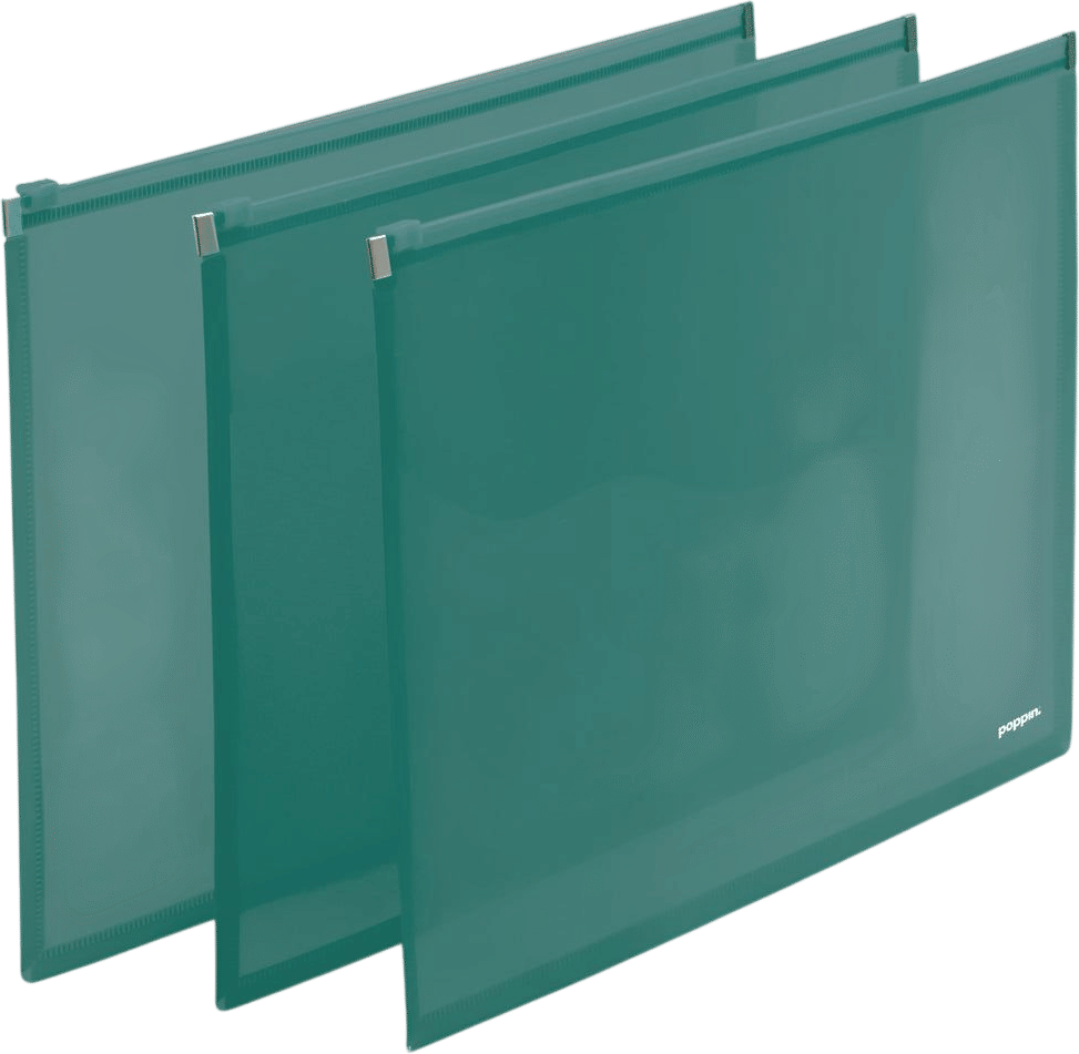 Poppin Zip Folios, Set of 3