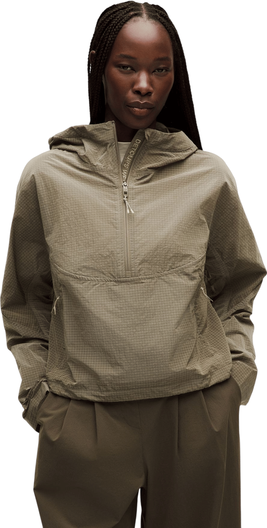 Cinch-Back Half-Zip Hiking Pullover