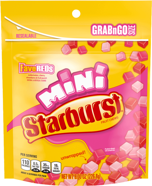 Starburst Fave Reds Mini Fruit Chews Candy, 8 oz