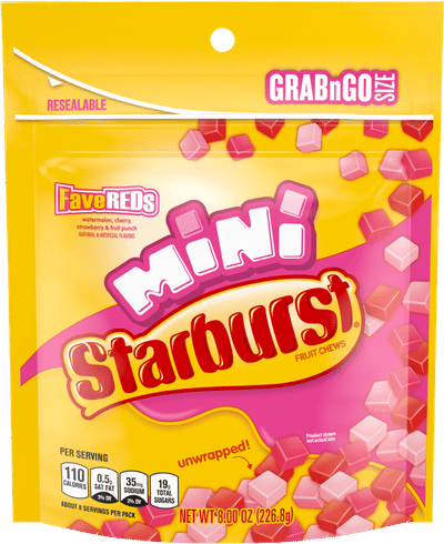 Starburst Fave Reds Mini Fruit Chews Candy