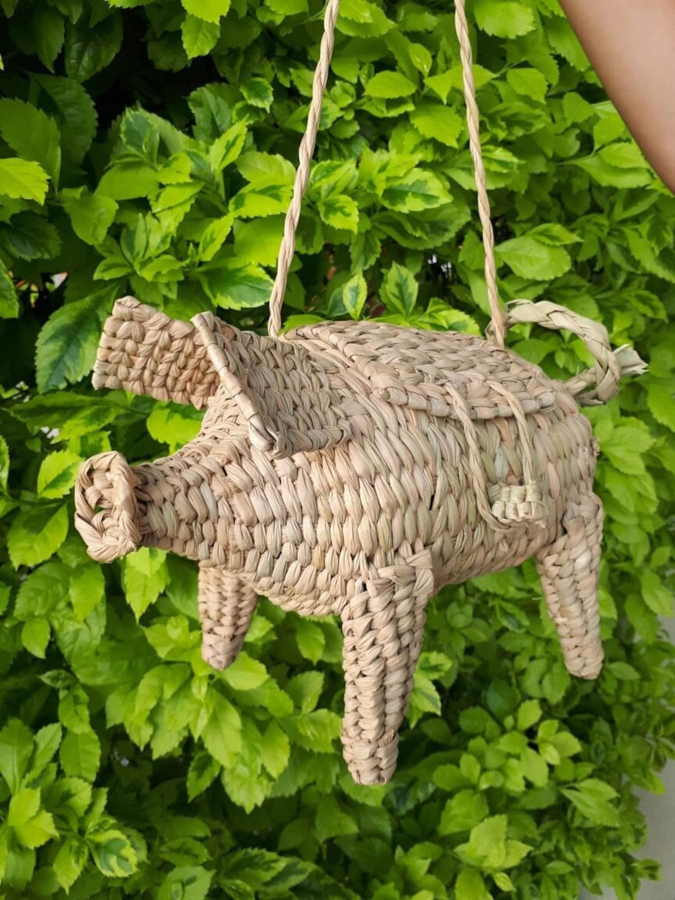 Mexican Woven Pig Rattan Bag