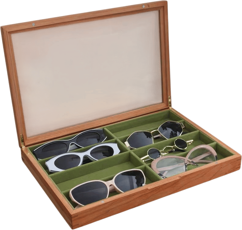 Luxury Solid Wood Glasses Organizer