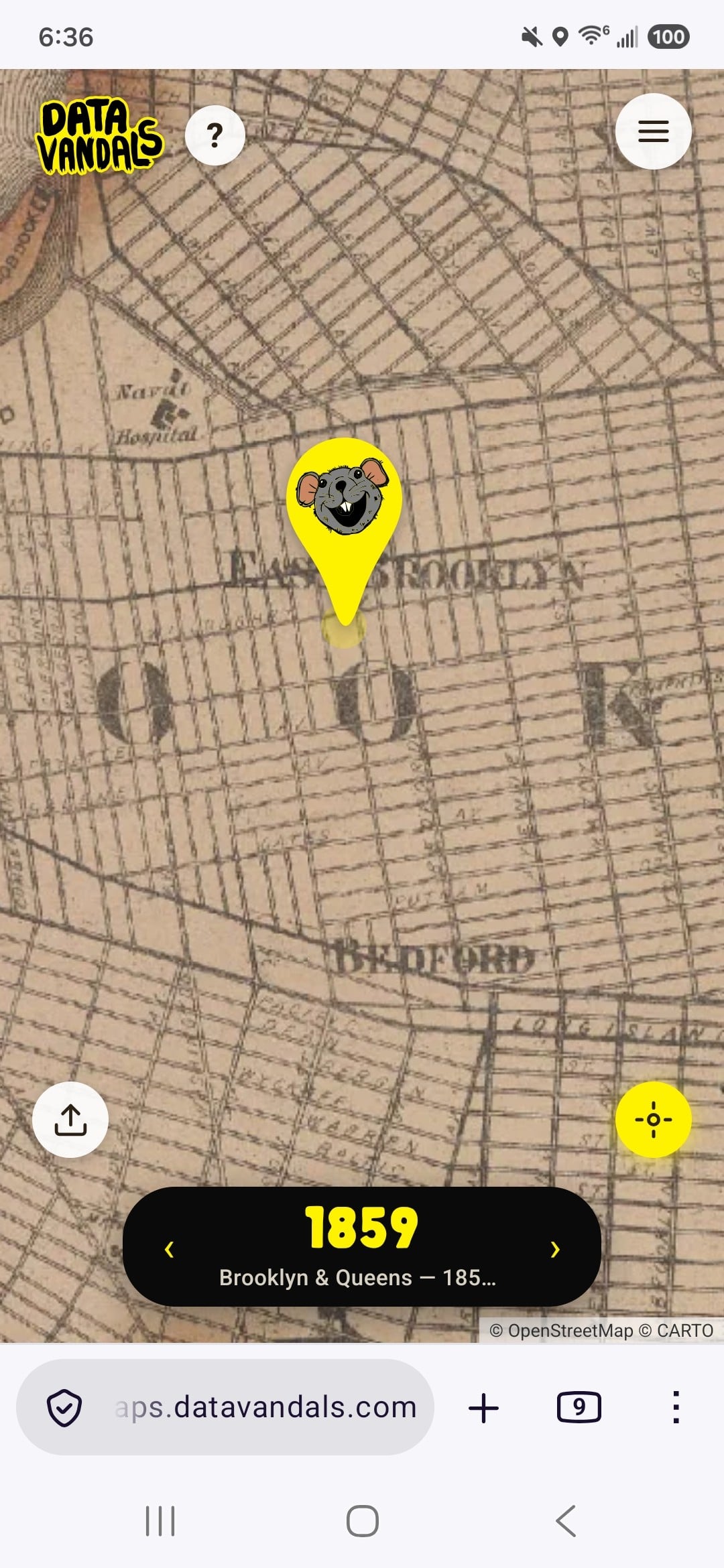 Position yourself on old maps of NYC