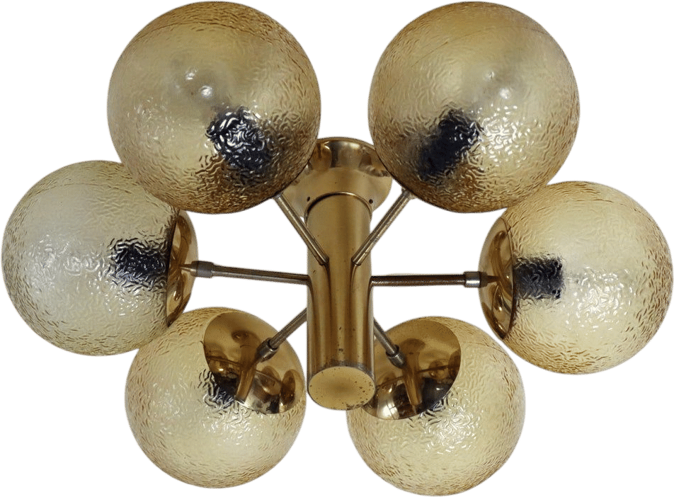 1970s German Sphere Ceiling Lamp
