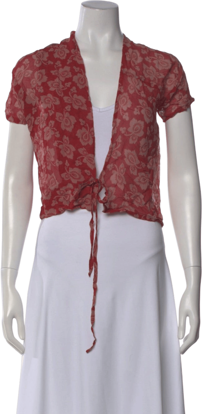Dries Van Noten Silk Floral Print Top