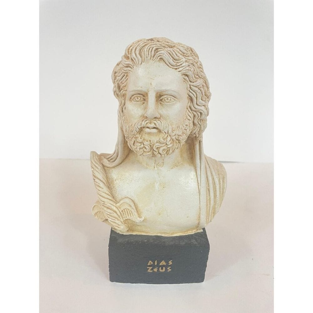 Vintage Zeus Greek God Bust Statue Classical Mythology Sculpture Decor 7.5 Inch - Etsy