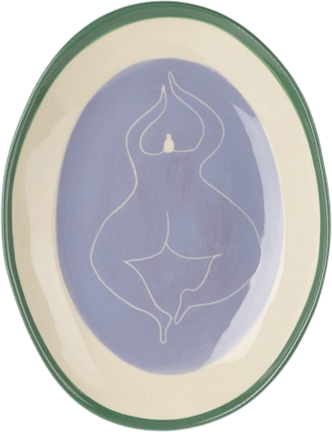 Purple 'Just Chilling' Oval Plate