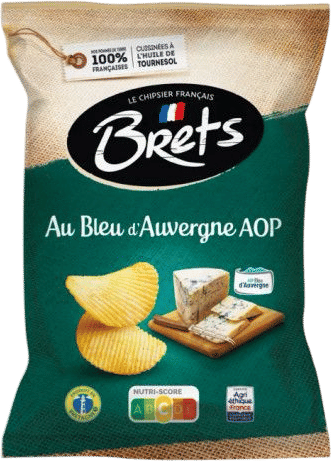 Brets Potato Chips Bleu d'Auvergne Flavor 125g