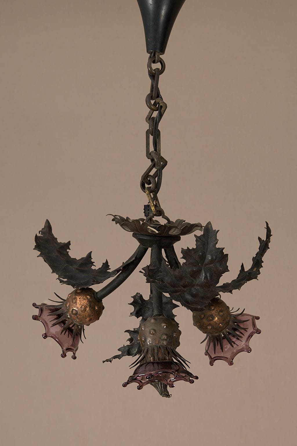 Art Nouveau Thistle Lamp