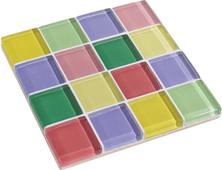Subtle Art Studios Summer Sprinkles Glass Tile Coaster