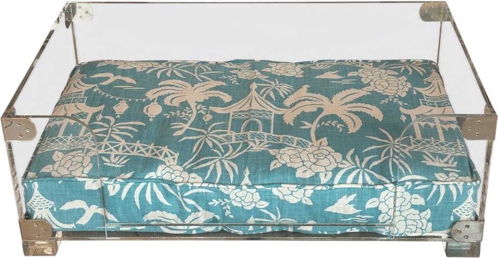 Palm Beach Lucite and Chrome Dog Bed
