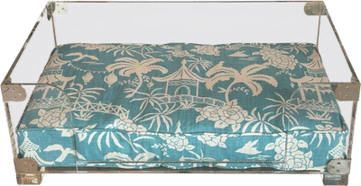 Palm Beach Lucite and Chrome Dog Bed