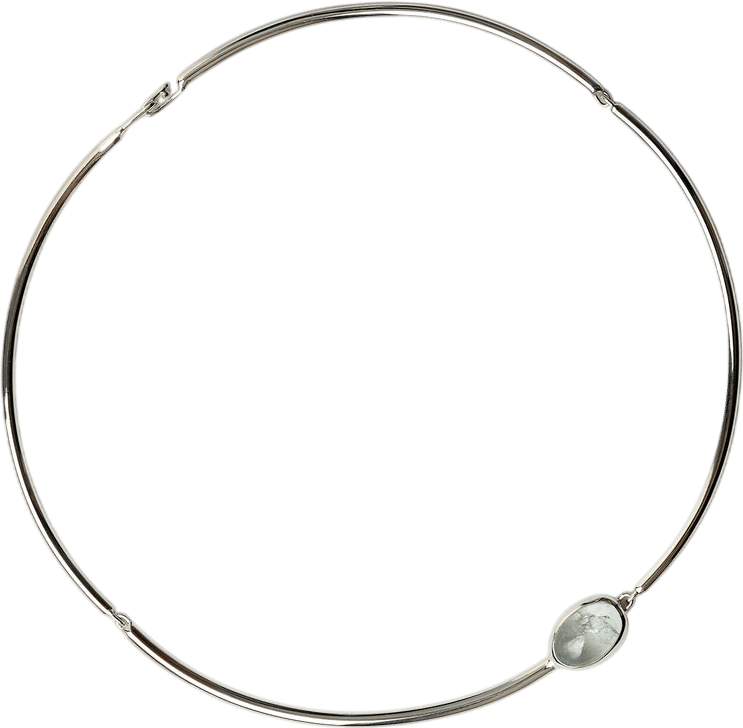 Oval Aquamarine Necklace